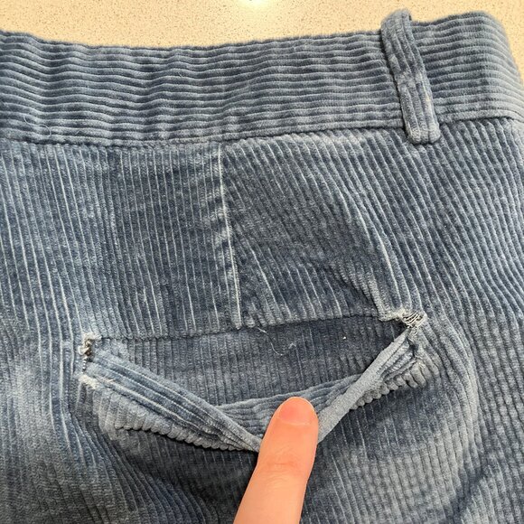 Theory metal blue used Corduroy pants size 8 - Picture 11 of 16